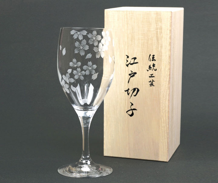 花切子ワイングラス桜