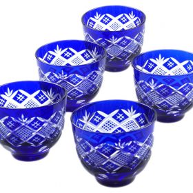 江戸切子の冷茶グラス５客セット【新着情報♪】