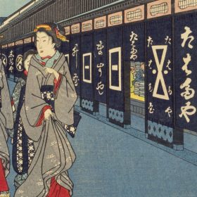 呉服店が描かれた広重の浮世絵