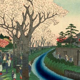 幻の景色が描かれた珍しい浮世絵