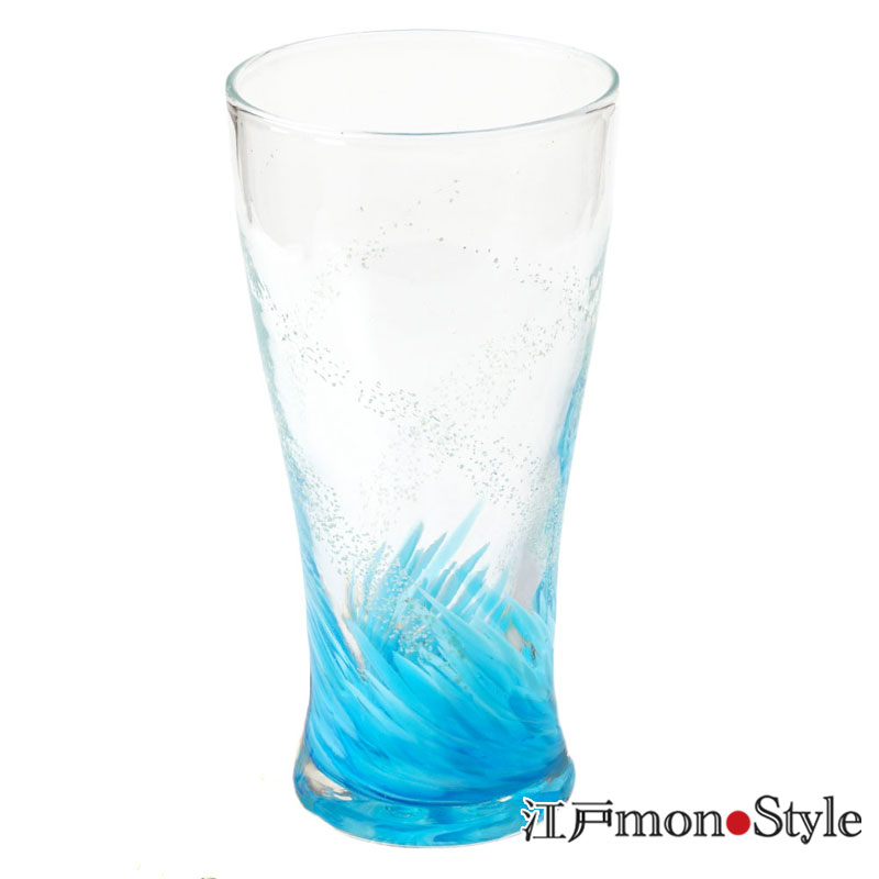 琉球ガラス トールグラス海蛍 ブルー