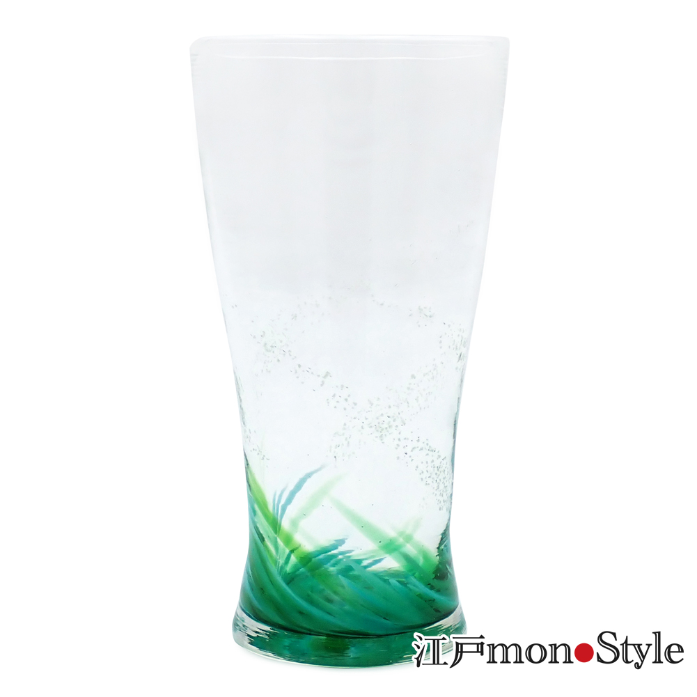 琉球ガラス トールグラス海蛍 緑